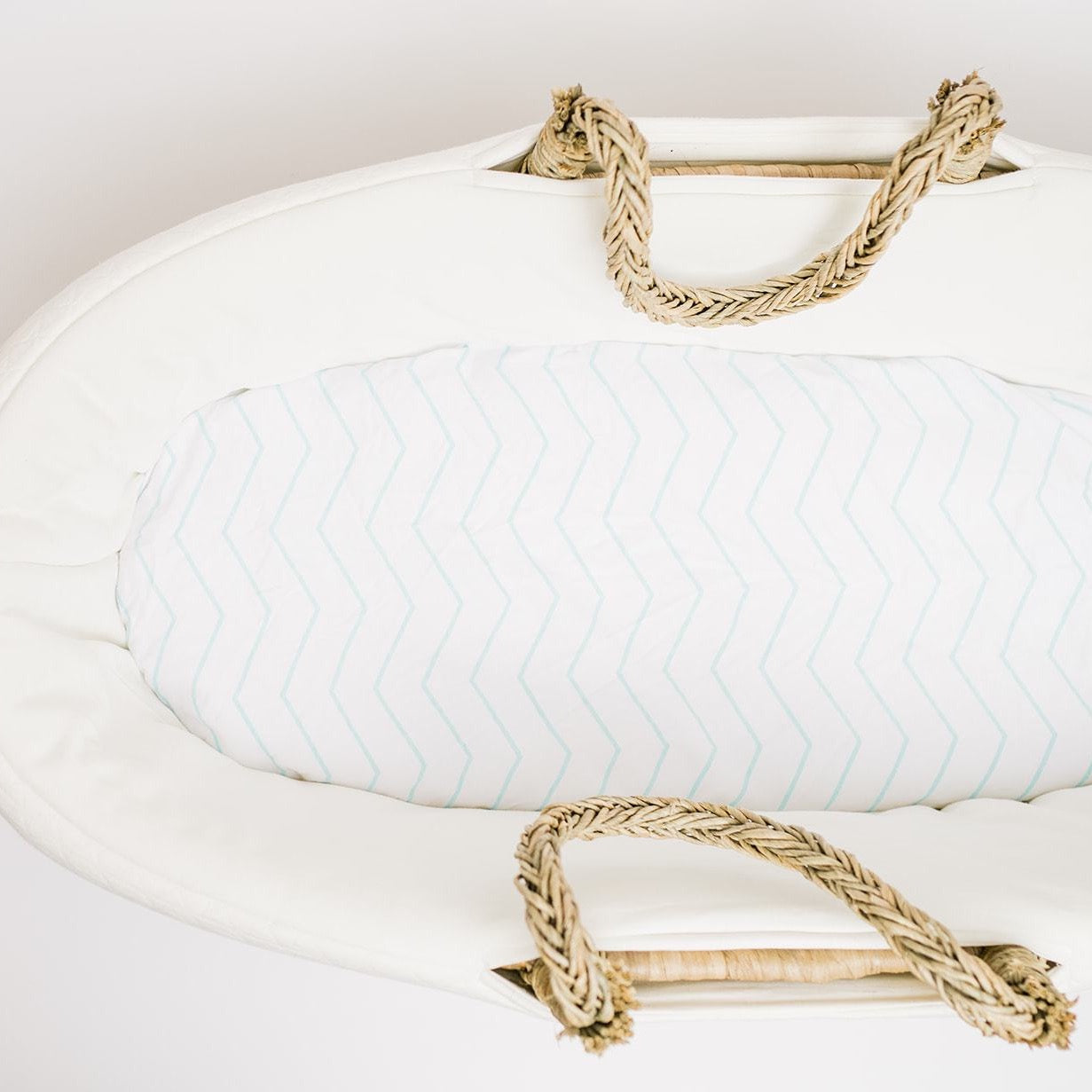 Mint Zig Zag Fitted Sheet Gender Neutral Sheets