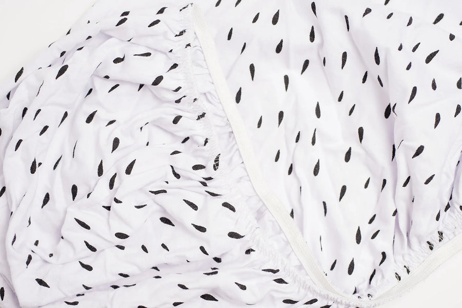 Raindrops Fitted Mini Crib Sheet