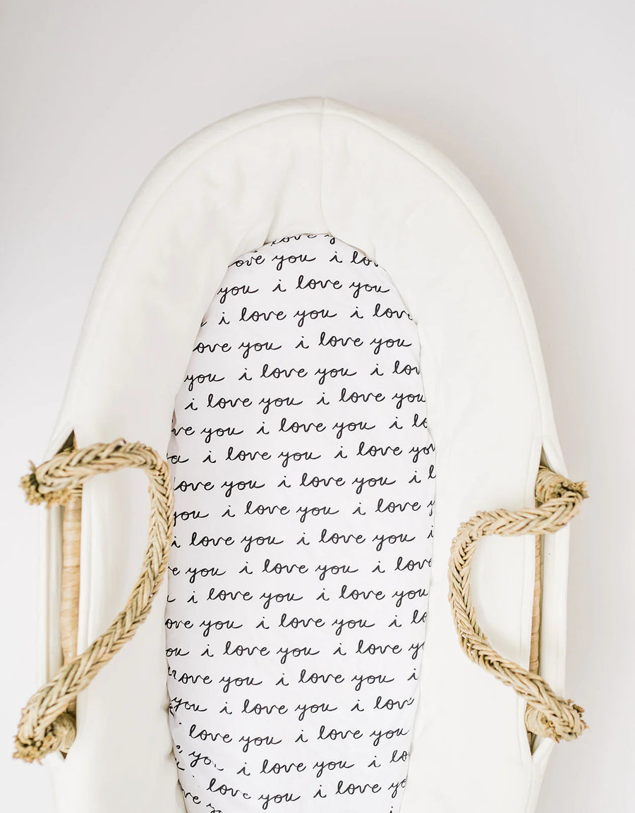 "I Love You" Bassinet Sheet