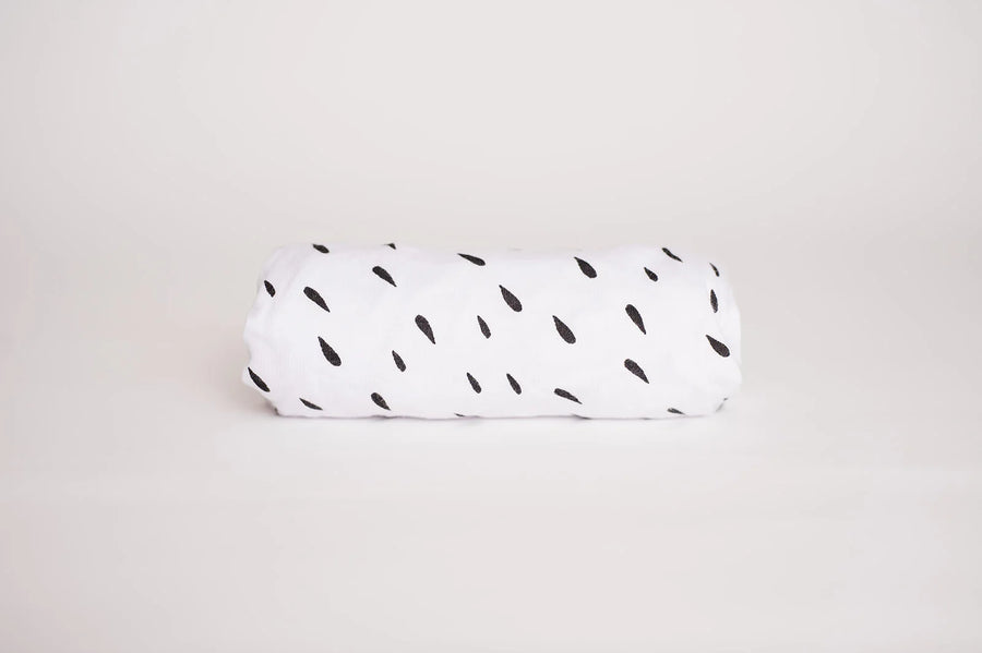 Raindrops Fitted Mini Crib Sheet