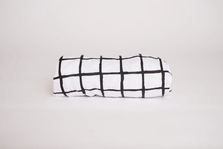 Modern Grid Fitted Mini Crib Sheet