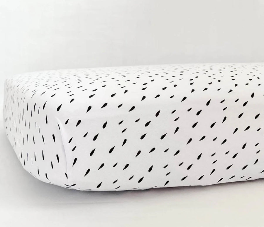 Raindrops Fitted Mini Crib Sheet