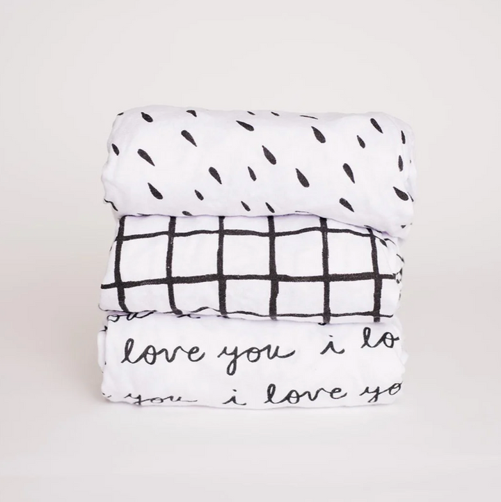 Black & White Changing Pad Cover Set