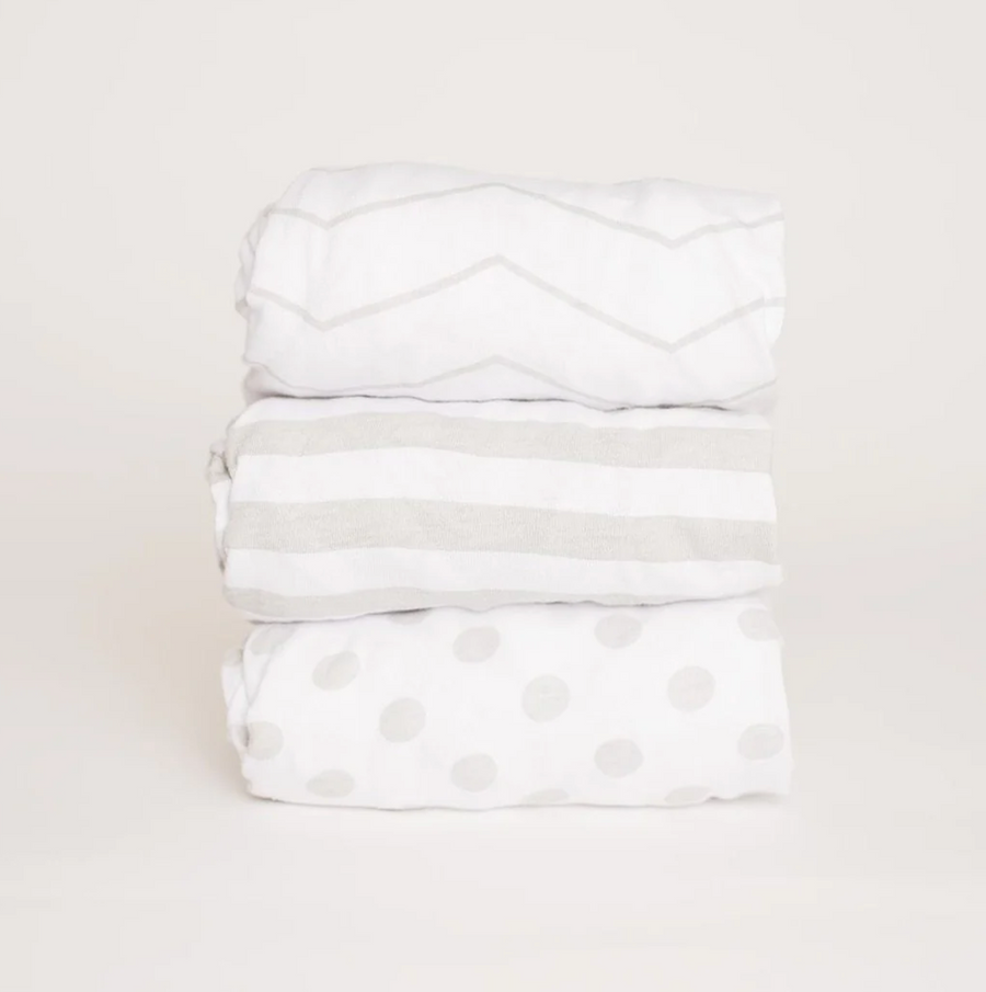 Gray Changing Pad Cover Set