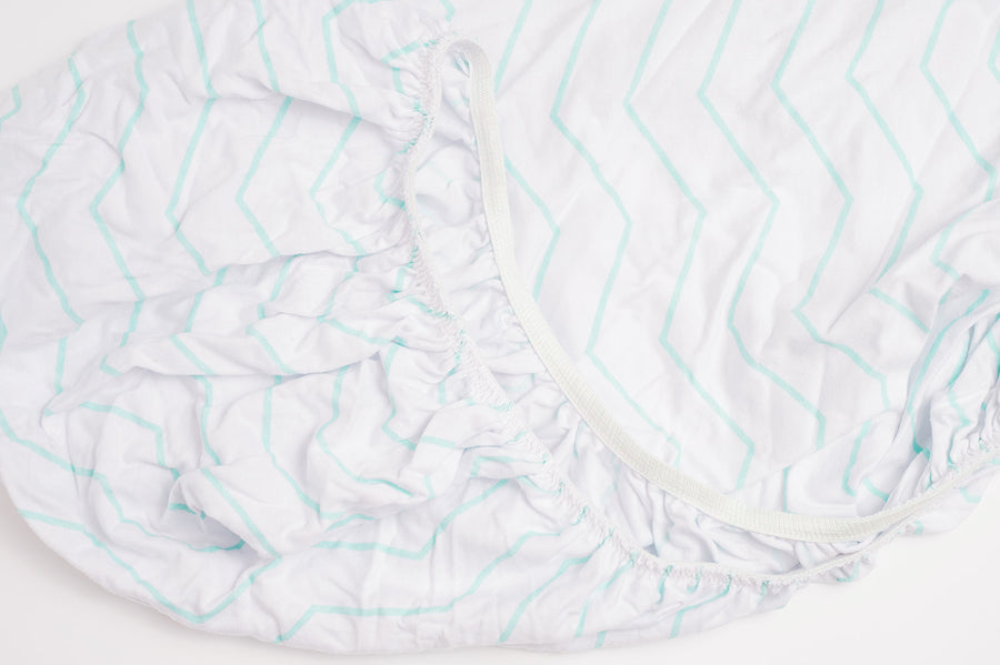 Mint Zig Zag Changing Pad Cover