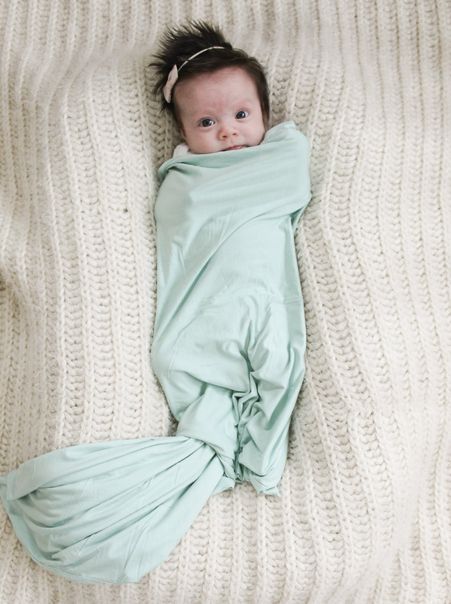 Bamboo Swaddle Blanket in Cement Gray