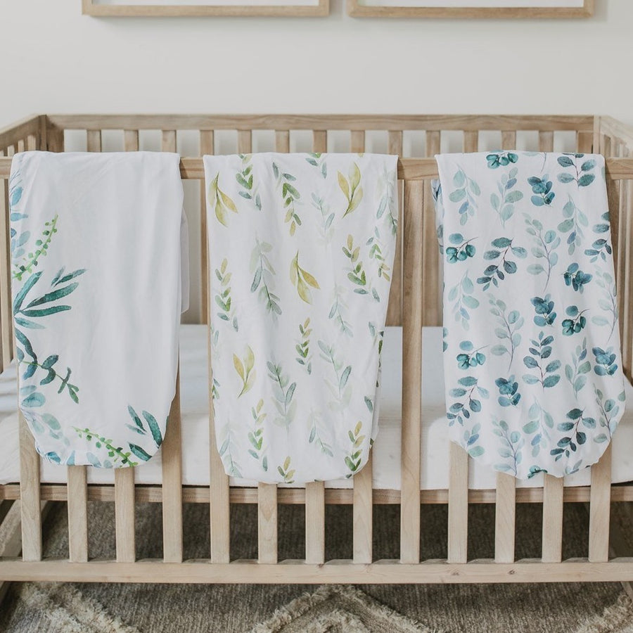 Leafy Fitted Crib Sheet Set