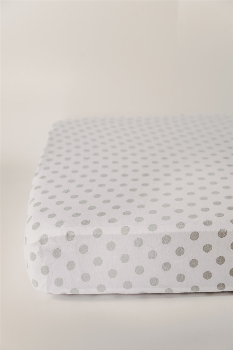 Gray Polka Dot Mini Crib Fitted Sheet