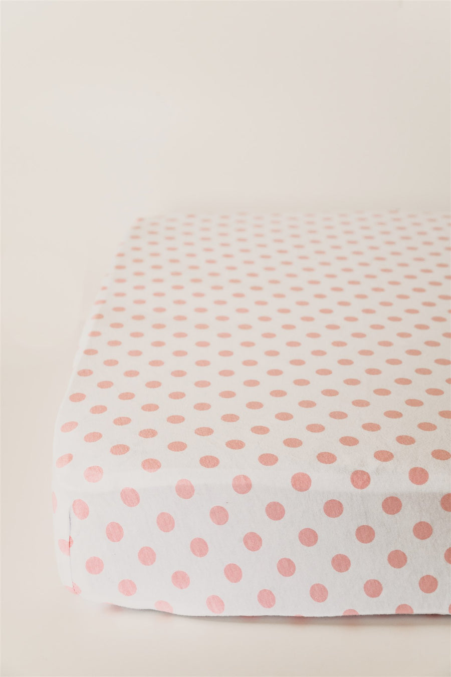 Pink Polka Dot Fitted Crib Sheet