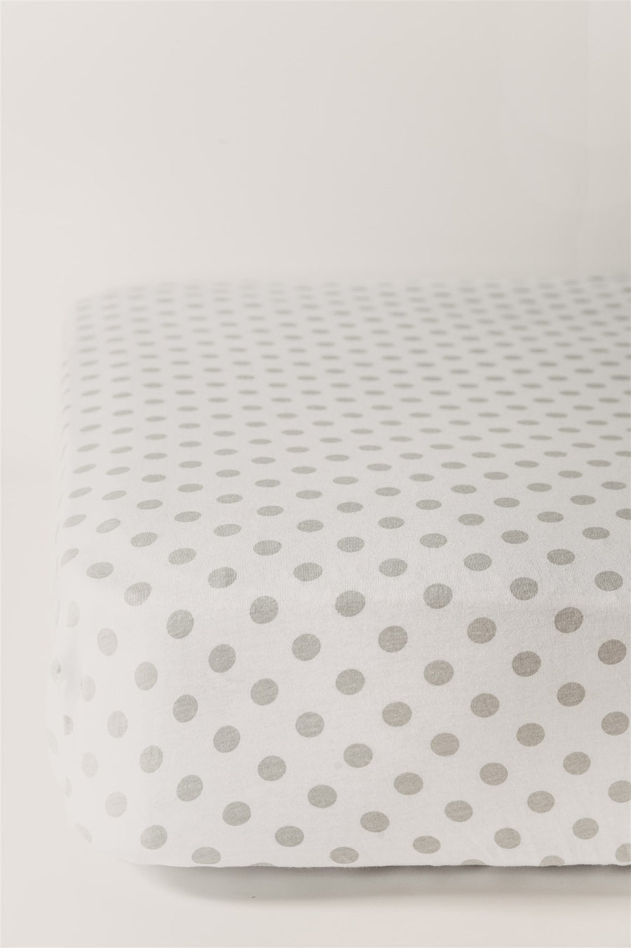 Gray Polka Dot Fitted Crib Sheet